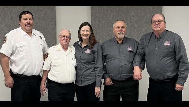 On March 14, the Gibbon Volunteer Fire Department held its annual Awards Banquet, where they honored Lee Vohland upon his retirement after an extraordinary 65 years of service. Joel and Rhonda Cerny (NVFC Director), Ron and Rhonda Chada (District 3 Director), and I had the privilege of attending the banquet to help celebrate Lee and recognize his remarkable dedication to the fire service. From left to right are Chief Brown, Lee Vohland, Brenda Jenny, Joel Cerny and Ron Chada.